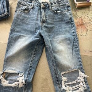 Vervet ripped straight-leg jeans